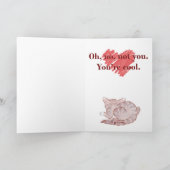 Sarcastic Valentine - Katze Feiertagskarte (Innenseite)