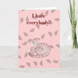 Sarcastic Valentine - Katze Feiertagskarte