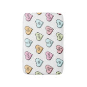 Sarcastic Valentine's Candy Heart Pattern Badematte (Vorderseite Vertikal)