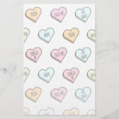 Sarcastic Valentine's Candy Heart Pattern Briefpapier (Vorderseite)