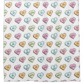 Sarcastic Valentine's Candy Heart Pattern Duschvorhang (Vorderseite)