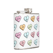 Sarcastic Valentine's Candy Heart Pattern Flachmann (Rechts)