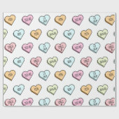 Sarcastic Valentine's Candy Heart Pattern Geschenkpapier (Flach)