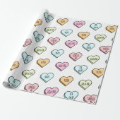 Sarcastic Valentine's Candy Heart Pattern Geschenkpapier (Ungerollt)