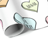 Sarcastic Valentine's Candy Heart Pattern Geschenkpapier (Rolleneckpunkt)