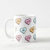 Sarcastic Valentine's Candy Heart Pattern Kaffeetasse (Links)