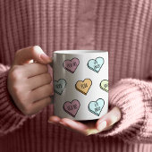 Sarcastic Valentine's Candy Heart Pattern Kaffeetasse