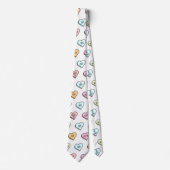 Sarcastic Valentine's Candy Heart Pattern Krawatte (Vorderseite)