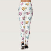 Sarcastic Valentine's Candy Heart Pattern Leggings (Rückseite)