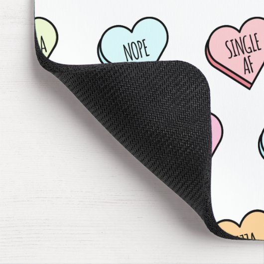 Sarcastic Valentine's Candy Heart Pattern Mousepad (Ecke)