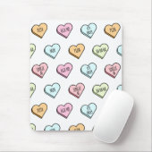 Sarcastic Valentine's Candy Heart Pattern Mousepad (Mit Mouse)