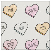 Sarcastic Valentine's Candy Heart Pattern Stoff (Nahaufnahme)