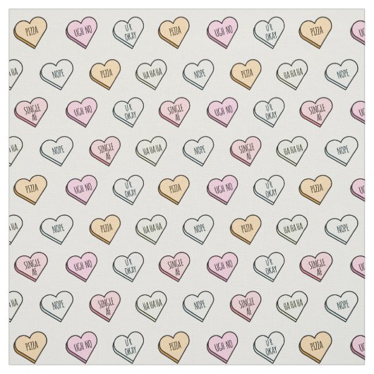 Sarcastic Valentine's Candy Heart Pattern Stoff (Muster)