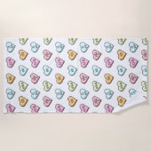 Sarcastic Valentine's Candy Heart Pattern Strandtuch (Vorderseite)