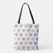 Sarcastic Valentine's Candy Heart Pattern Tasche (Rückseite)