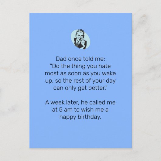 Sarcastic Vater Joke for Happy Birthday Postkarte (Vorderseite)