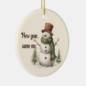 Sarcastic Vintag Snowman Weihnachtsbaum Keramik Ornament (Rechts)