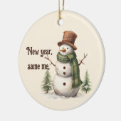 Sarcastic Vintag Snowman Weihnachtsbaum Keramik Ornament (Links)