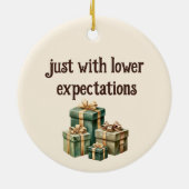 Sarcastic Vintag Snowman Weihnachtsbaum Keramik Ornament (Hinten)