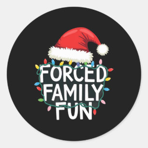 Sarcastic Weihnachtsleuchten Weihnachtsmann hat ge Runder Aufkleber