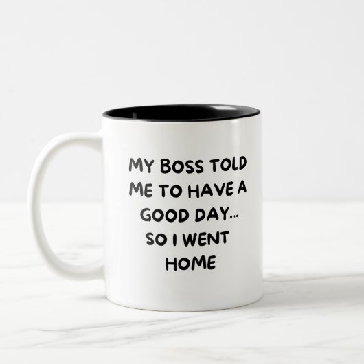 Sarcastic Work Escape: Zuhause Sweet Zuhause Tasse (Links)