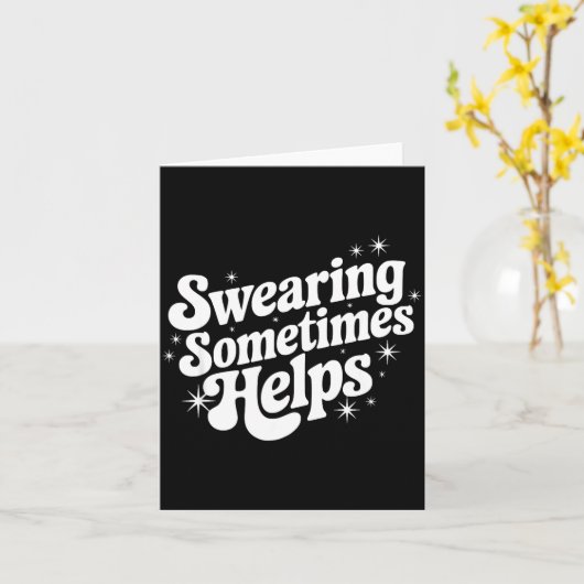 Sarcastic Work Quote Office Gift Swearing Sometime Karte (Gelbe Blume)