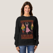 Sarcastic Xmas Nutcracker Ugly Christmas Sweater Sweatshirt (Vorne ganz)
