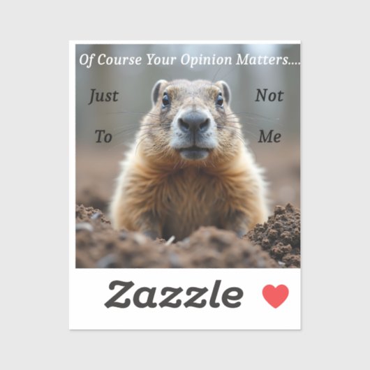 sarcastic Your opinion matters Aufkleber (Blatt)