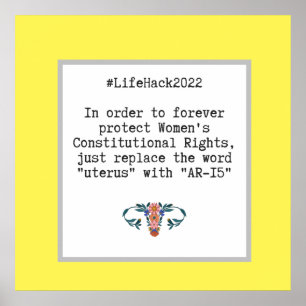 Sarcastic Zitat Frauenverfassungsrechte Poster