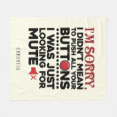 Sarcastic Zitat war nicht Gemein, Ihre Tasten zu d Fleecedecke (Vorderseite (Horizontal))