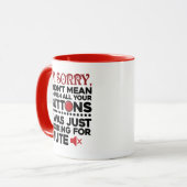 Sarcastic Zitat war nicht Gemein, Ihre Tasten zu d Tasse (Vorderseite Links)