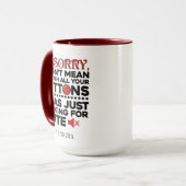 Sarcastic Zitat war nicht Gemein, Ihre Tasten zu d Tasse (Vorderseite Links)