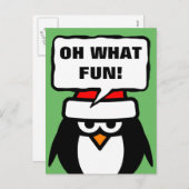 Sarcastische Weihnachtskarten mit lustigem Pinguin Feiertagspostkarte (Vorne/Hinten)