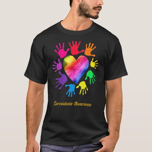 Sarcoidose Awareness Hands Sarcoidose T-Shirt (Vorderseite)