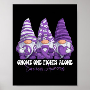 Sarcoidose Awareness Month Lila Ribbon Gnomes Poster
