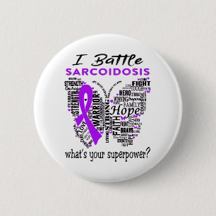 Sarcoidose Awareness Month Ribbon Geschenke Button