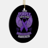Sarcoidose Awareness Pater Unterstützung Lila Keramik Ornament (Rechts)