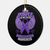 Sarcoidose Awareness Pater Unterstützung Lila Keramik Ornament (Links)