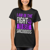 Sarcoidose Awareness Ribbon Beat Disease Krieger T-Shirt (Vorderseite)