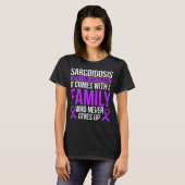 Sarcoidose Awareness Ribbon Fighter Warrior T-Shirt (Vorne ganz)