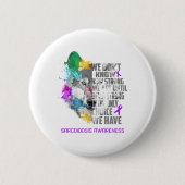Sarcoidose Awareness Ribbon Support Geschenke Button (Vorderseite)