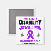 Sarcoidose Awareness Ribbon Support Geschenke Magnet (Vorderseite/Rückseite)