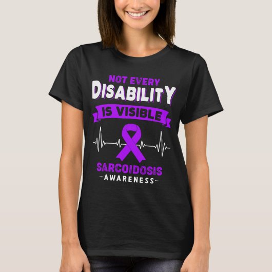 Sarcoidose Awareness Ribbon Support Geschenke T-Shirt (Vorderseite)