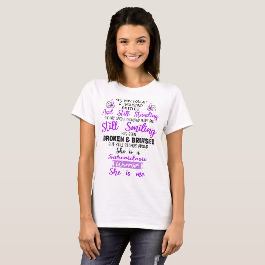 Sarcoidose Awareness Ribbon Support Geschenke T-Shirt (Vorne ganz)