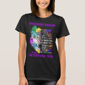Sarcoidose Awareness Ribbon Support Geschenke T-Shirt