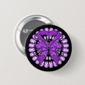 Sarcoidose Butterfly Circle of Ribbons Button (Vorne & Hinten)