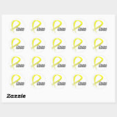 Sarcoma Awareness Grunge Ribbon Runder Aufkleber (Blatt)