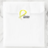 Sarcoma Awareness Grunge Ribbon Runder Aufkleber (Tasche)
