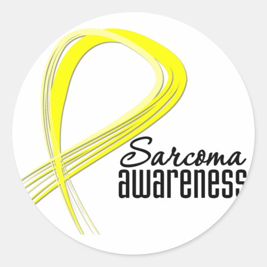 Sarcoma Awareness Grunge Ribbon Runder Aufkleber (Vorderseite)