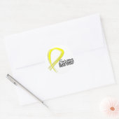 Sarcoma Awareness Grunge Ribbon Runder Aufkleber (Umschlag)